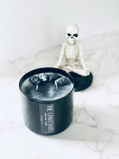 17 OZ The Graveyard Candle - Natural Soy + Fall Candles: Salted Caramel