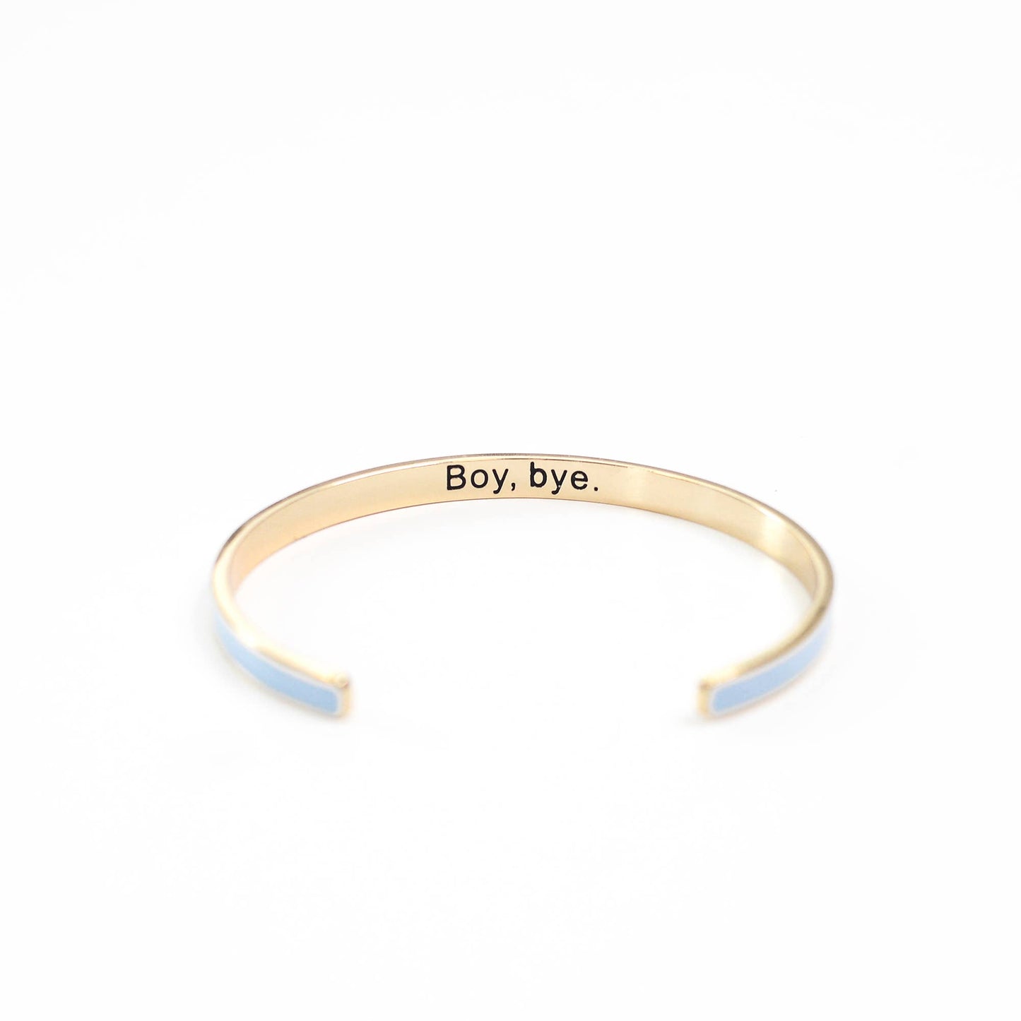 Boy Bye Blue Enamel Bangle Bracelet