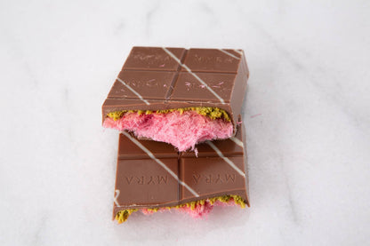 VIRAL DUBAI ANGEL HAIR CHOCOLATE BAR - PINK COTTON+PISTACHIO