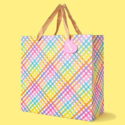 Gift Bags - Colorful Gingham: Medium