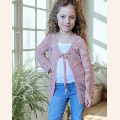 Crochet Bell Sleeve Cardigan- Child