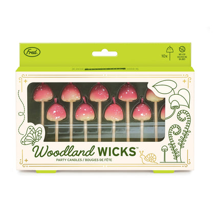 Woodland Wicks - Mushroom Birthday Candles - Set of 10