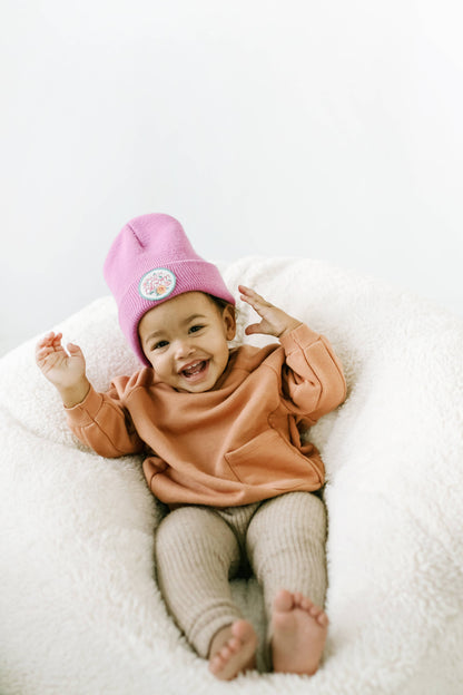 Watch Me Bloom Fuchsia Infant/Toddler Beanie