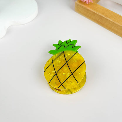 Strawberry Cherry Pineapple Hair Clip: Pineapple