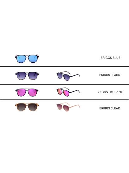Briggs - Women's Polarized Small/ Medium Aviator : Hot Pink