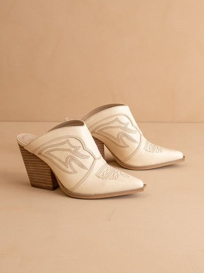 The Kiara Off White Mule