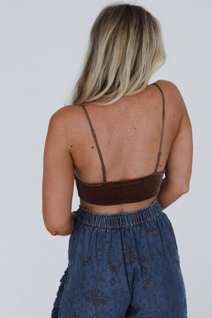 Mod Velvet Bralette - Mocha