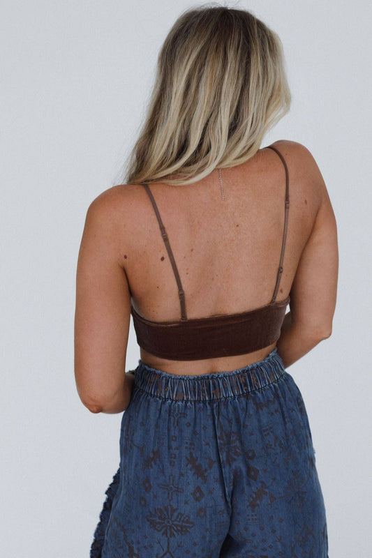 Mod Velvet Bralette - Mocha