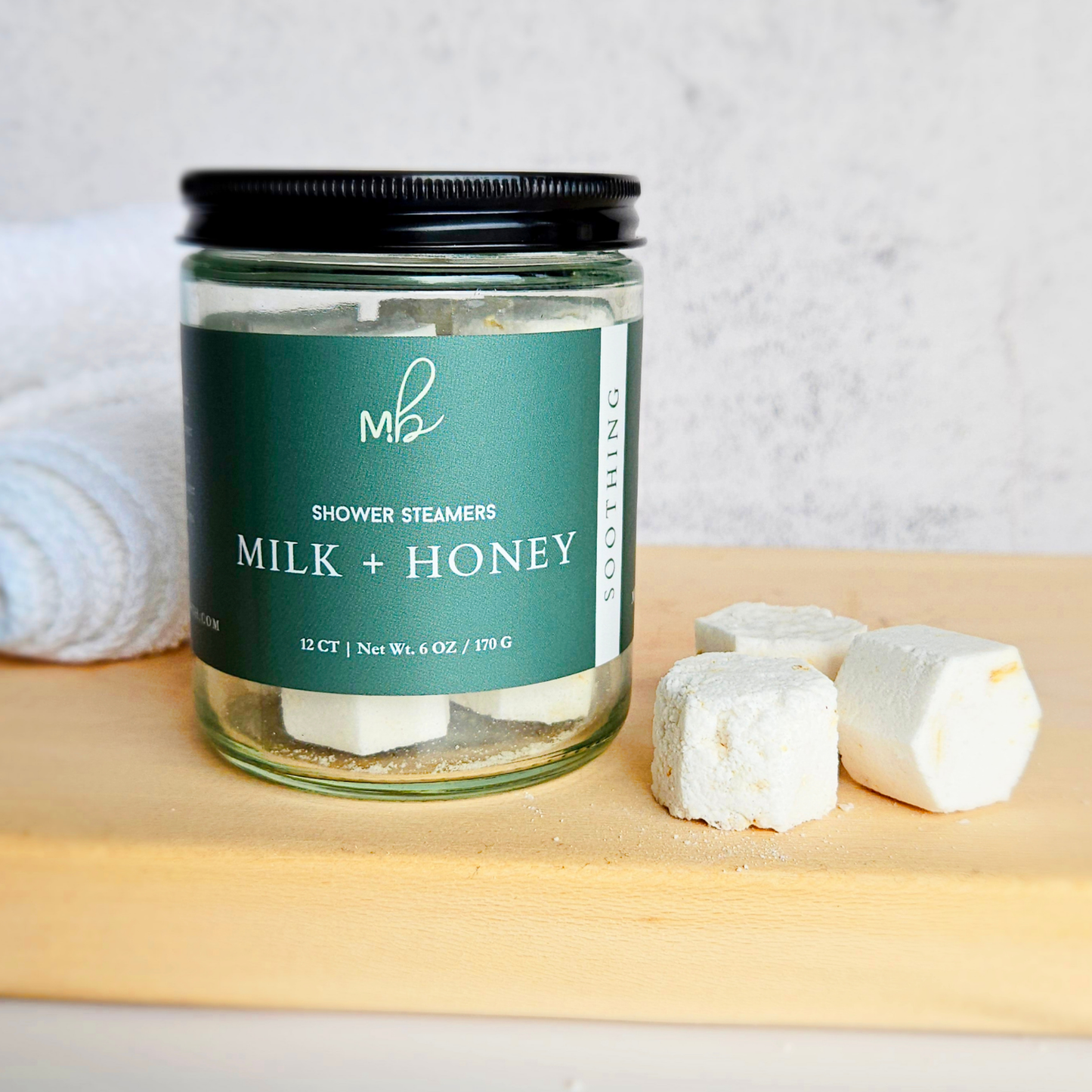 12ct Mini Shower Steamer Jars | Aromatherapy: Rosemary Mint