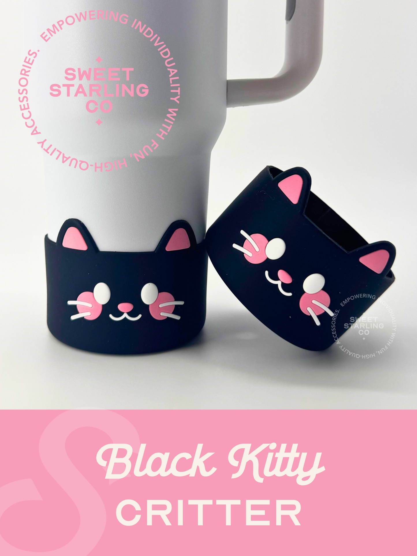 Critter Tumbler Boots: Black Kitty