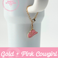 Gold + Pink Cowgirl Hat Charm