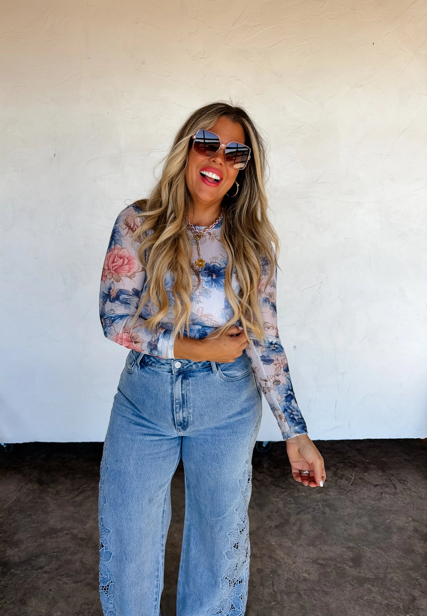 English Garden Mesh Top