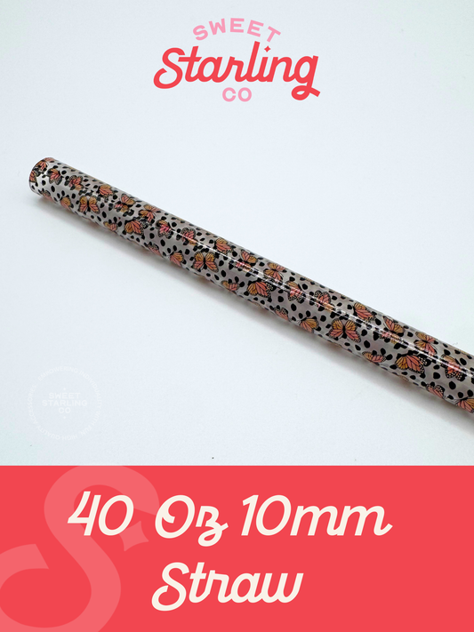 Monarchs 40 oz Reusable Straw- Wide Fit