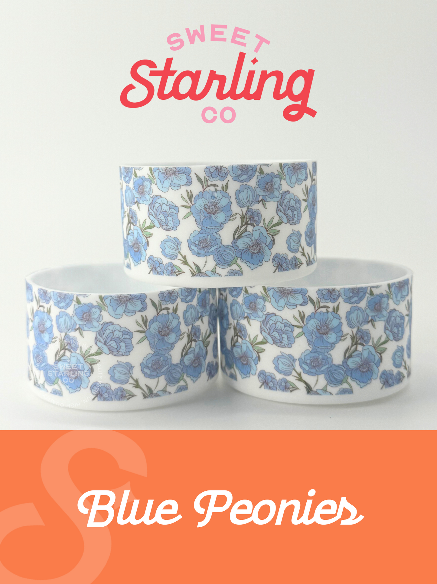 Blue Peonies Tumbler Boots