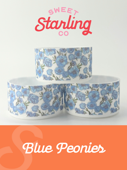 Blue Peonies Tumbler Boots