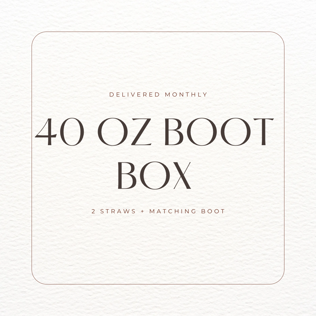 40 Oz Monthly Boot Box Subscription: Straws + Matching Boot