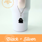 Black + Silver Ghost Charm