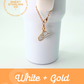 Gold + White Cowgirl Hat Charm