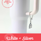 Silver + White Ghost Charm