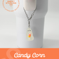 Candy Corn Ghost Charm