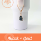 Black + Gold Ghost Charm