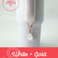 Gold + White Ghost Charm