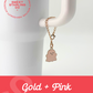 Gold + Pink Ghost Charm