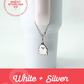 Silver + White Ghost Charm