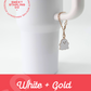 Gold + White Ghost Charm