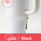Gold + Black Cowgirl Boot Charm