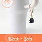 Black + Gold Ghost Charm