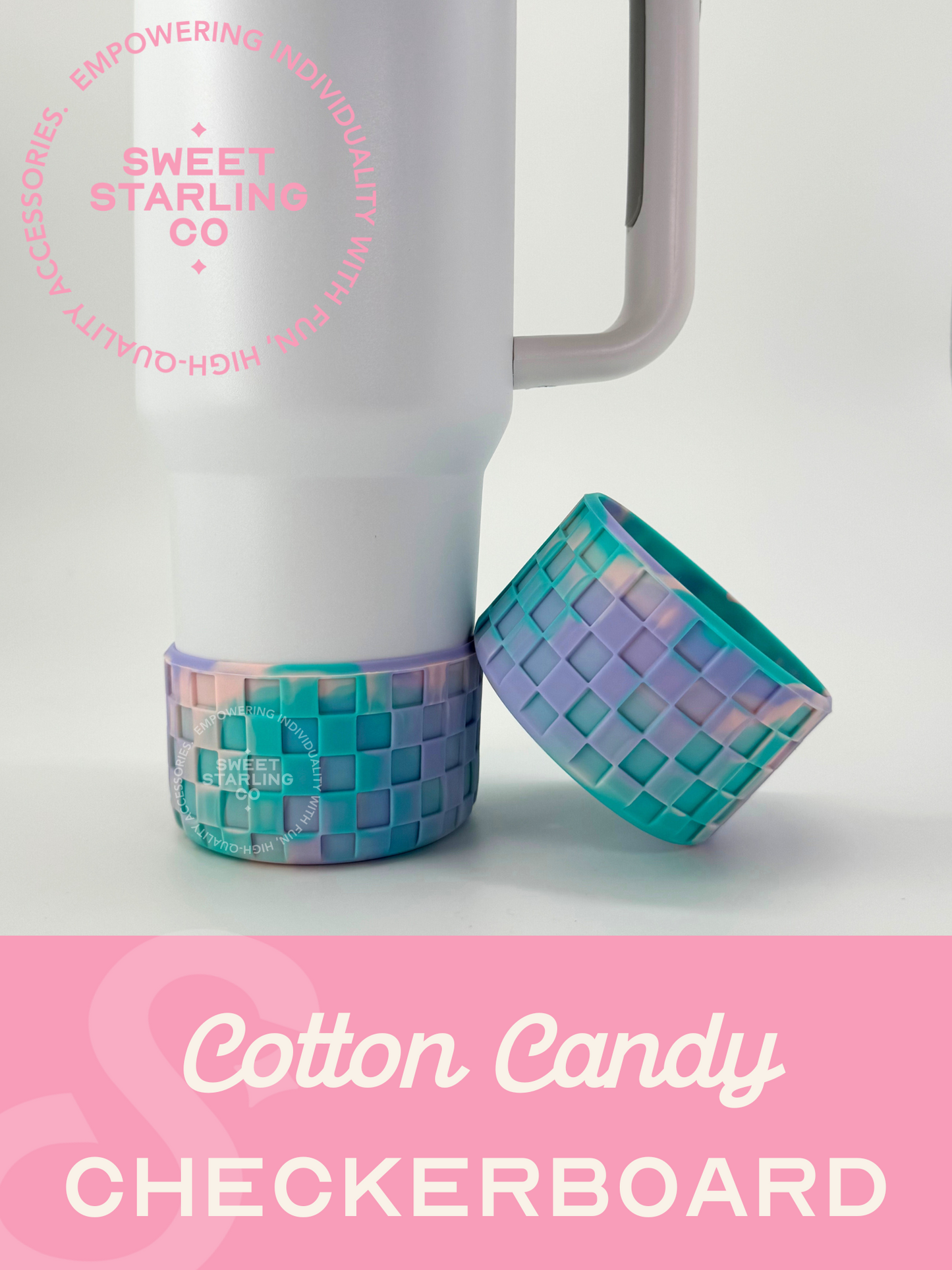 Checkerboard Tumbler Boots- Cotton Candy