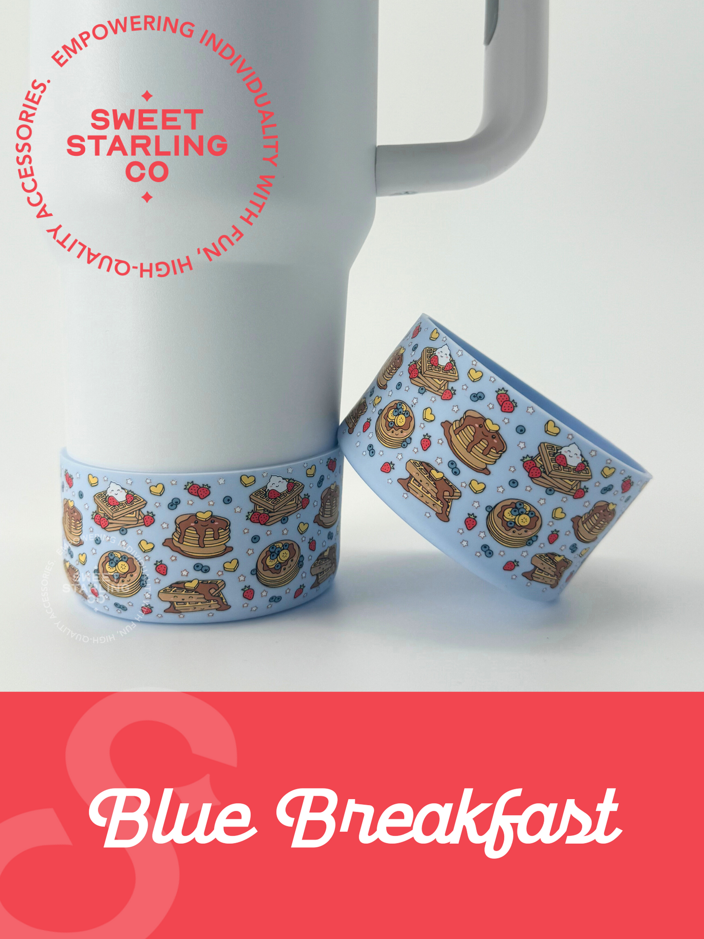 Blue Breakfast Friends Tumbler Boots