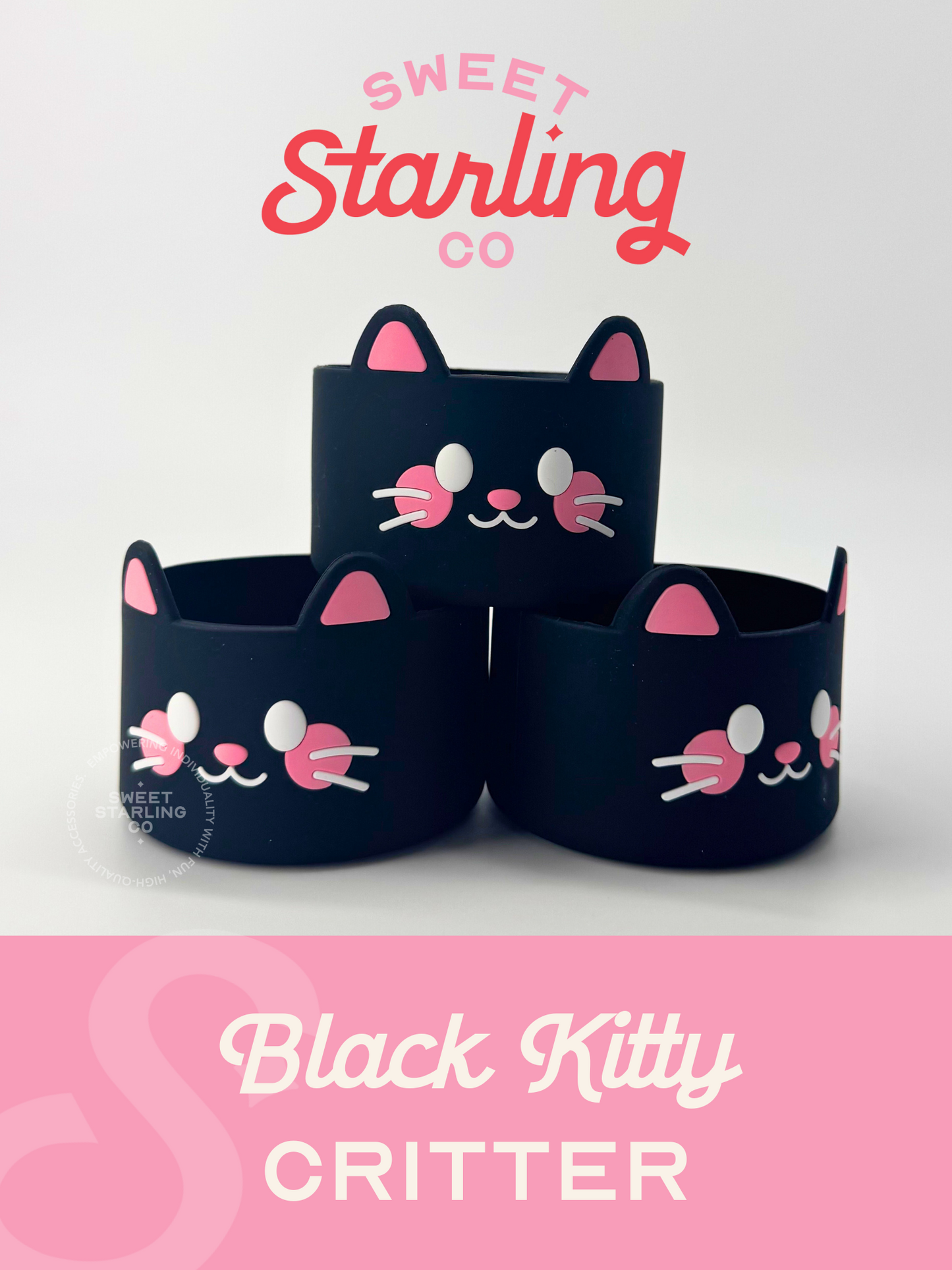 Critter Tumbler Boots: Black Kitty