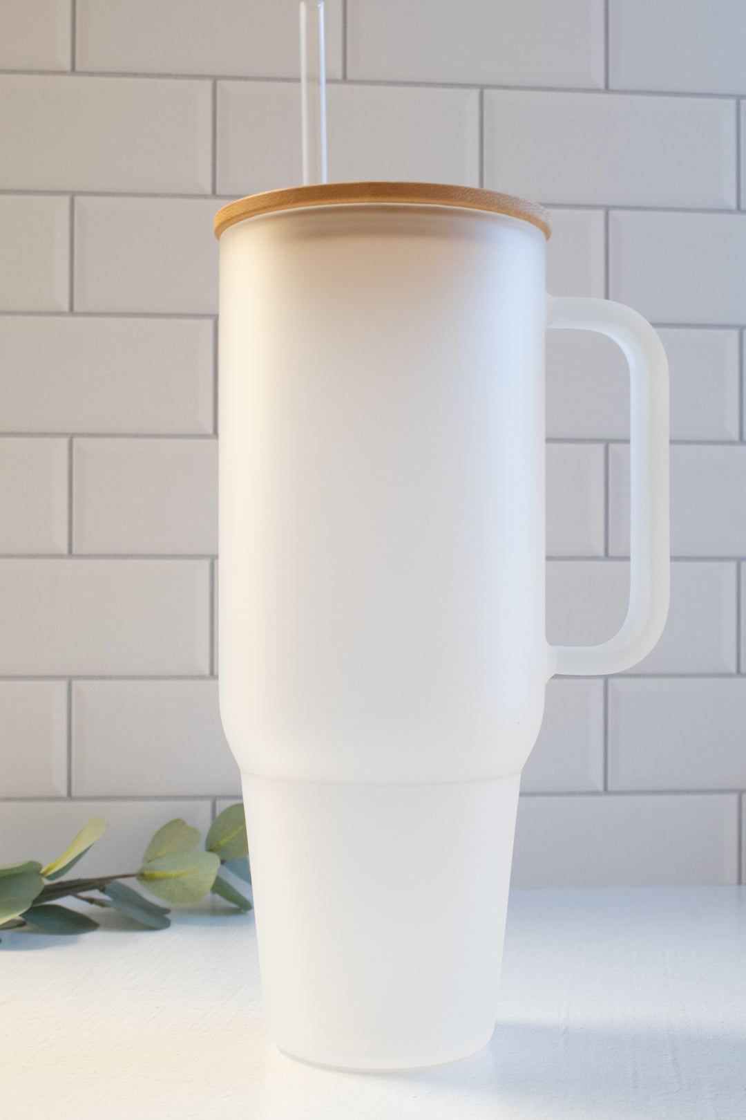 40 Oz Frosted Glass Tumbler