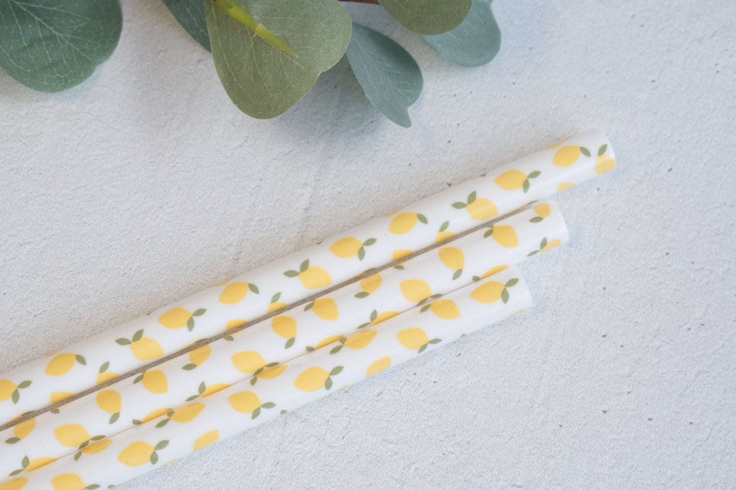 Lemon 40 oz Reusable Straw- Wide Fit