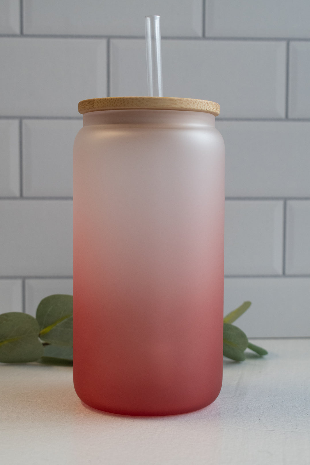 16 Oz Ombre Frosted Glass