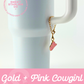 Gold + Pink Cowgirl Hat Charm