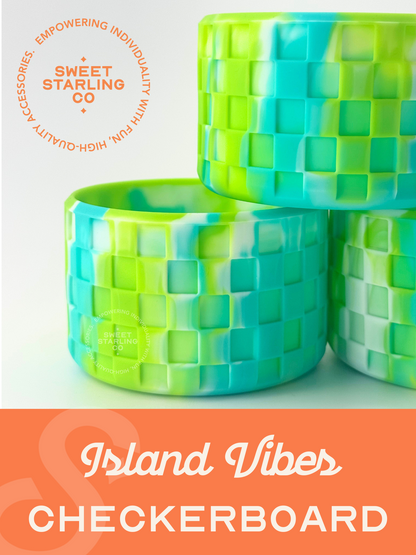 Checkerboard Tumbler Boots- Island Vibes