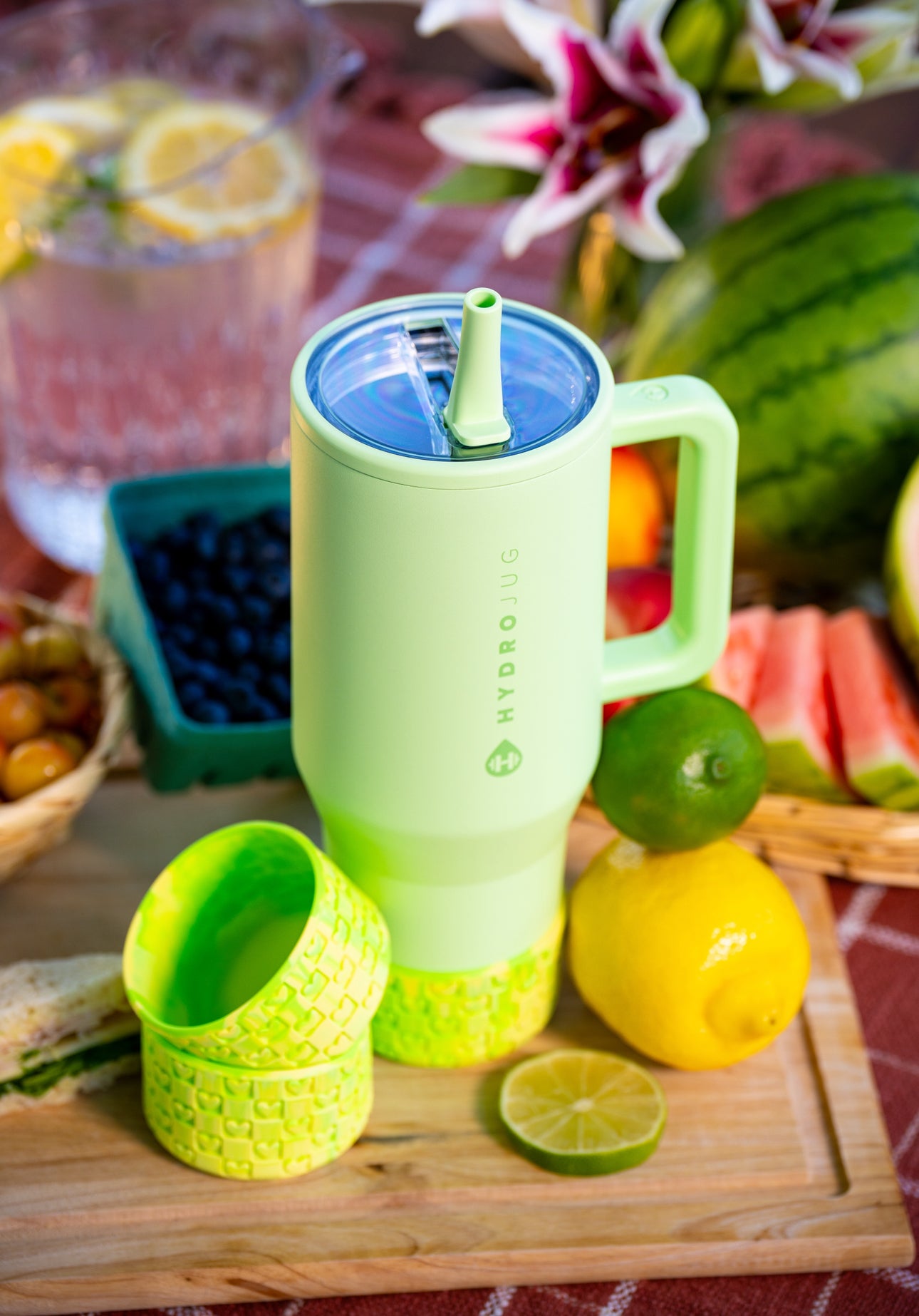 Checkered Hearts Tumbler Boots: Lemon Lime