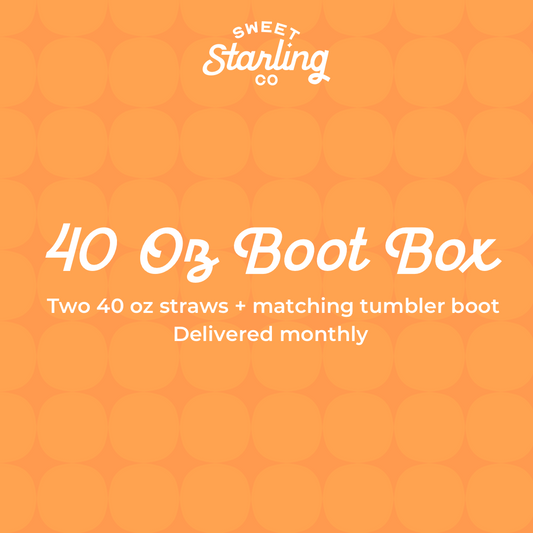 40 Oz Monthly Boot Box Subscription: Straws + Matching Boot
