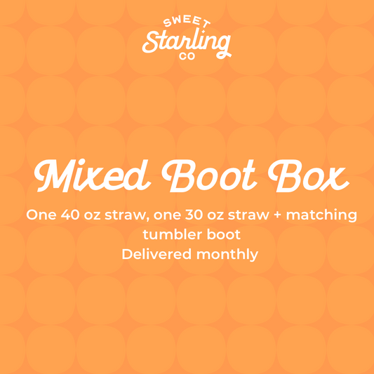 30 + 40 Oz Monthly Boot Box Subscription: Straws + Matching Boot