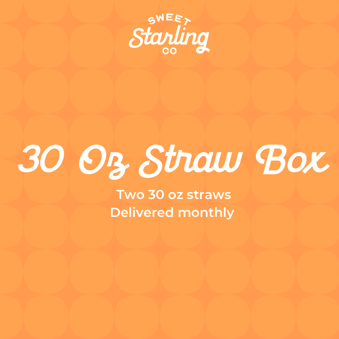 30 Oz Monthly Straw Box Subscription: Straws Only