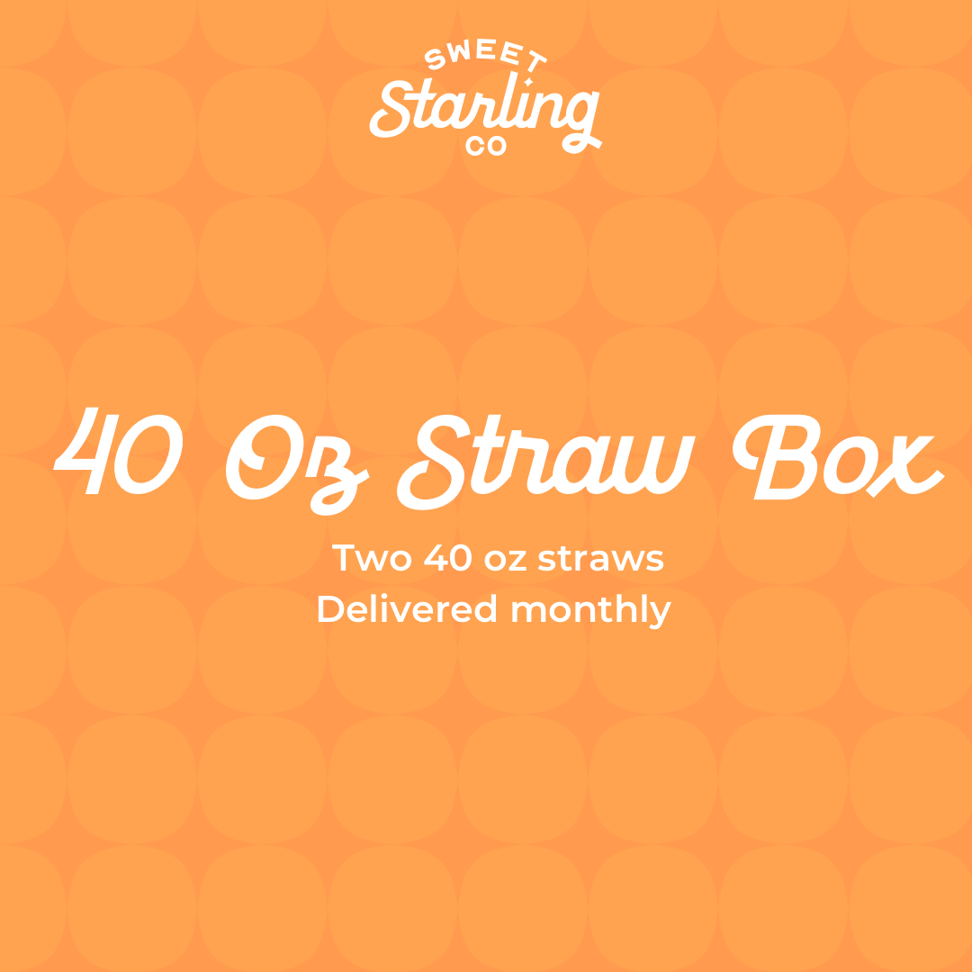 40 Oz Monthly Straw Box Subscription: Straws Only