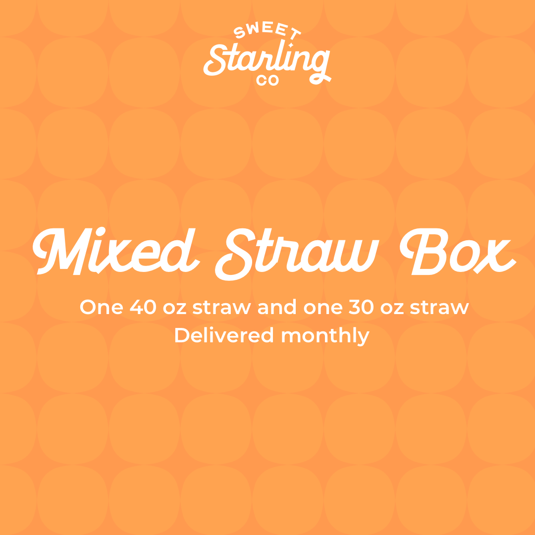 30 Oz + 40 oz Monthly Straw Box Subscription: Straws Only