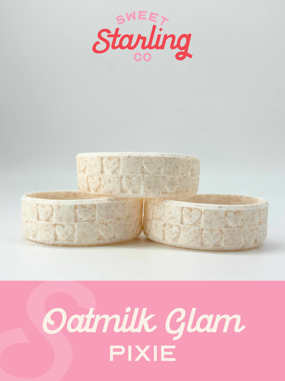 Checkered Hearts Pixie Boot: Oatmilk Glam