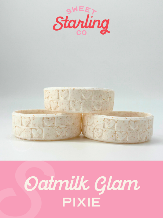 Checkered Hearts Pixie Boot: Oatmilk Glam