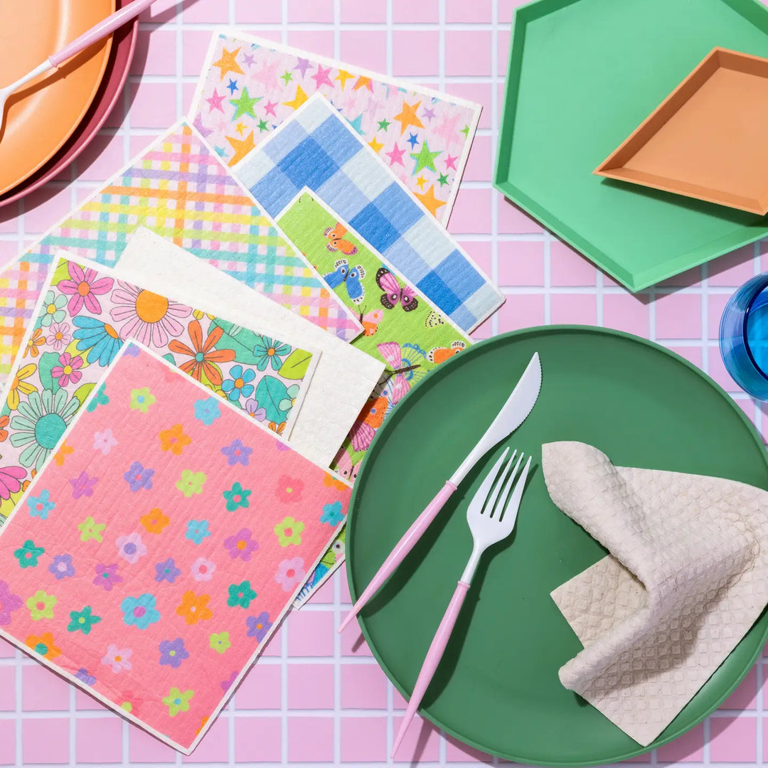Biodegradable Dish Cloth - Colorful Gingham