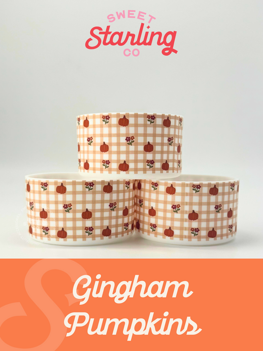 Gingham Pumpkins Tumbler Boots
