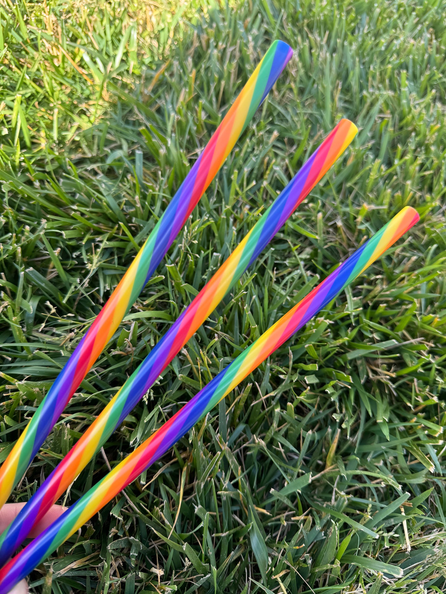 Rainbow 40 oz Reusable Straws-Wide Fit